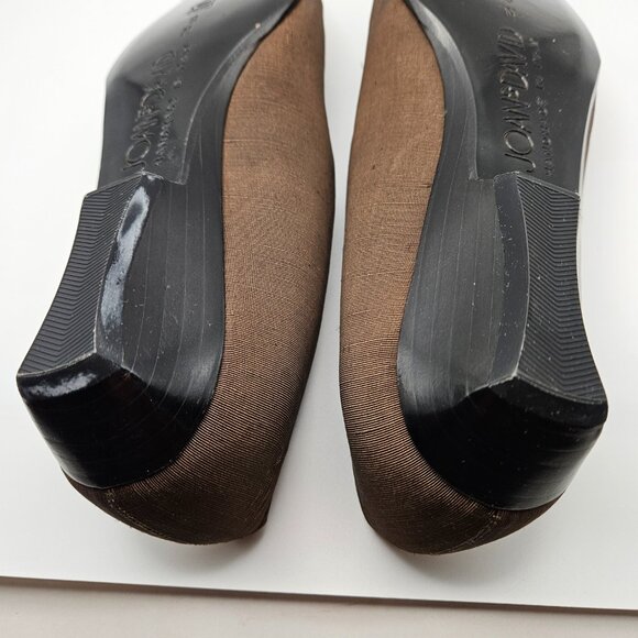 Joan & David Brown Fabric Low-Heel Flats – Size 9M – Handmade in Italy - Picture 10 of 11